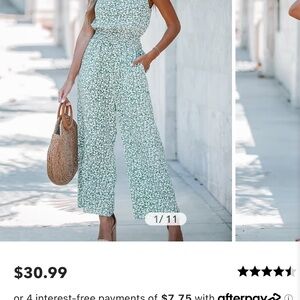 Floral Green Jumpsuit